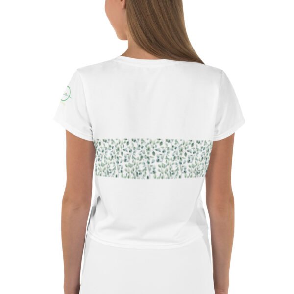 T-shirt Crop-Top green leaf – Image 2