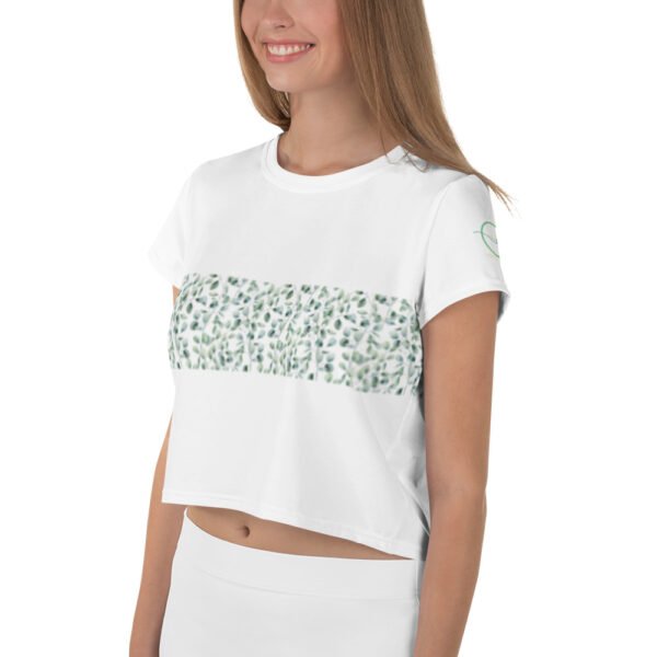 T-shirt Crop-Top green leaf – Image 3
