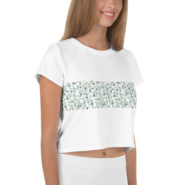 T-shirt Crop-Top green leaf – Image 4