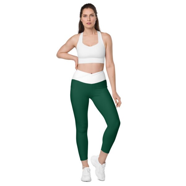 Legging croisé white belt (green)