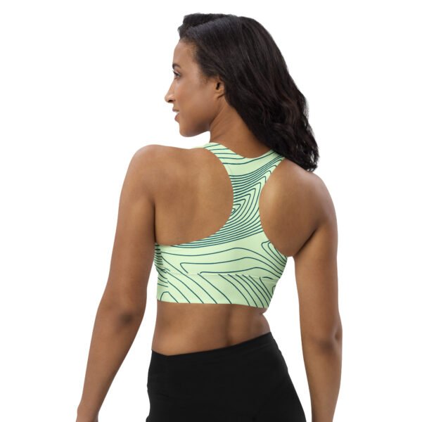 Brassière de sport all over recyclée green waves – Image 4