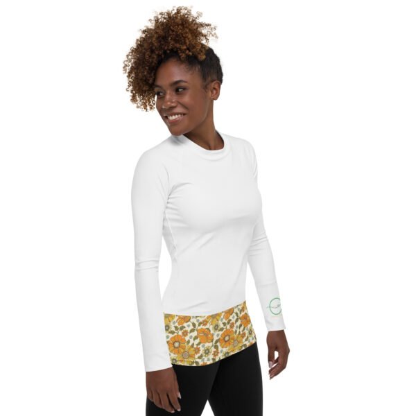 T-shirt de Compression pour Femme bas fleurie